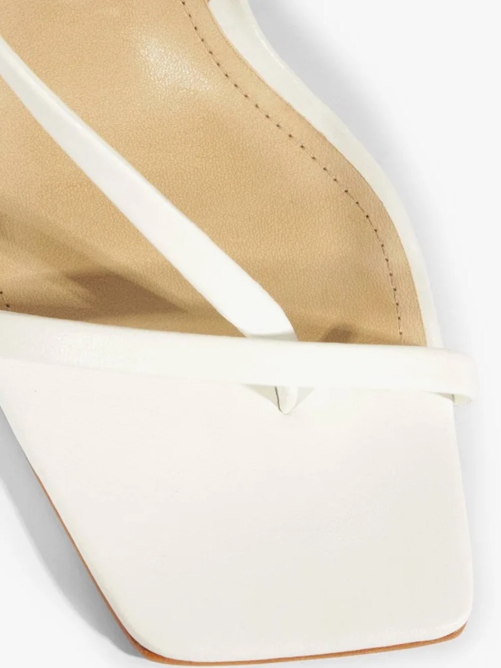 Schultz Heloise Mid Block White Slingback Sandals - Picture 16 of 16